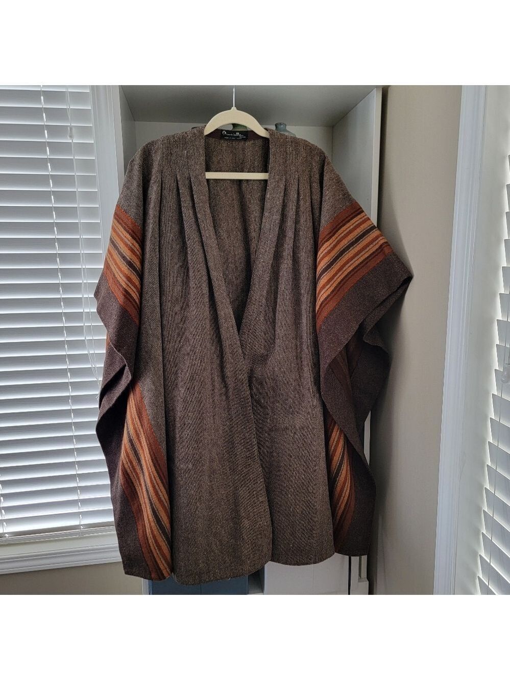 Italian Wool Poncho Shawl Cape #2889